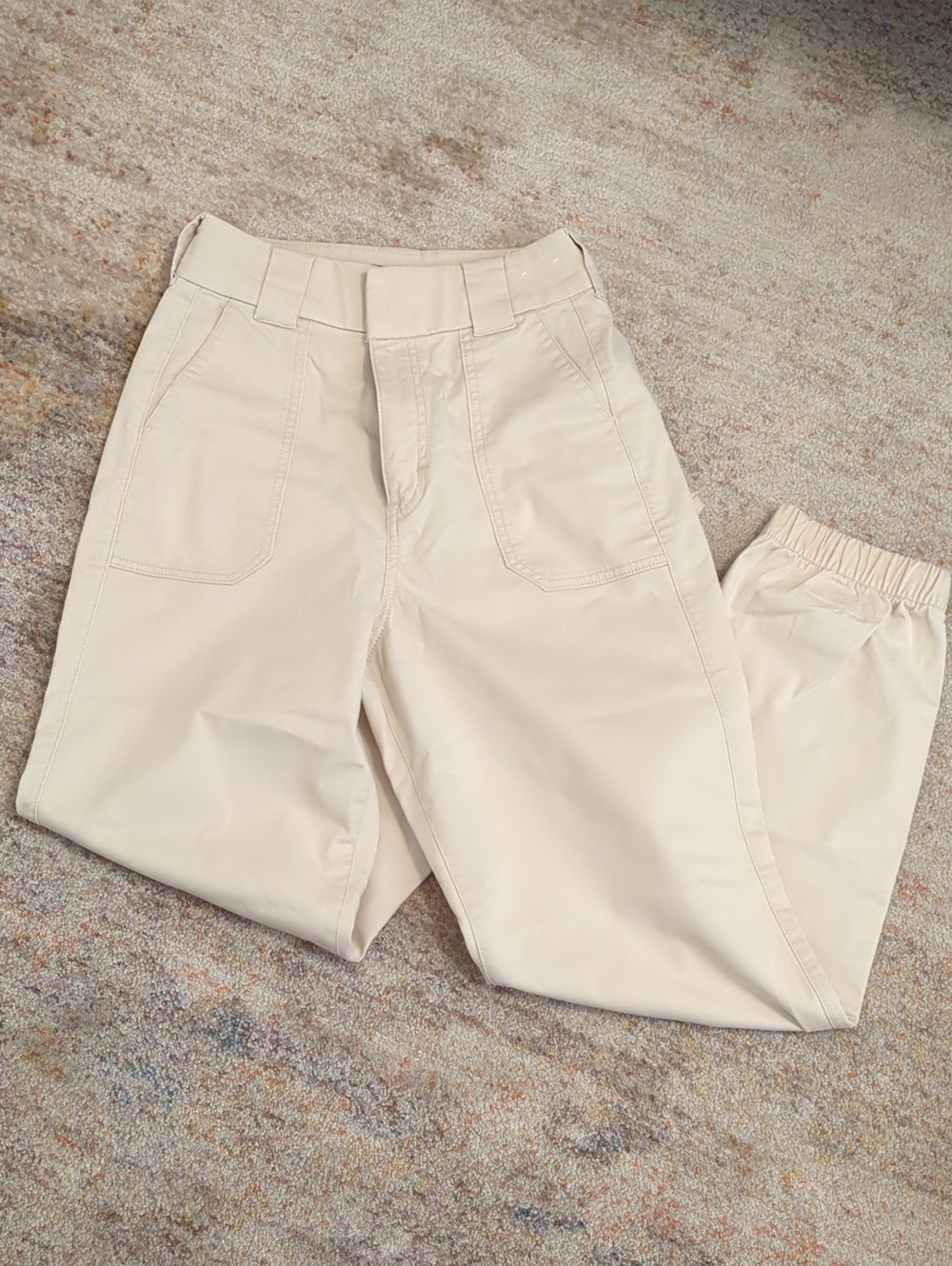 Express Cream Pull-On Utility Joggers